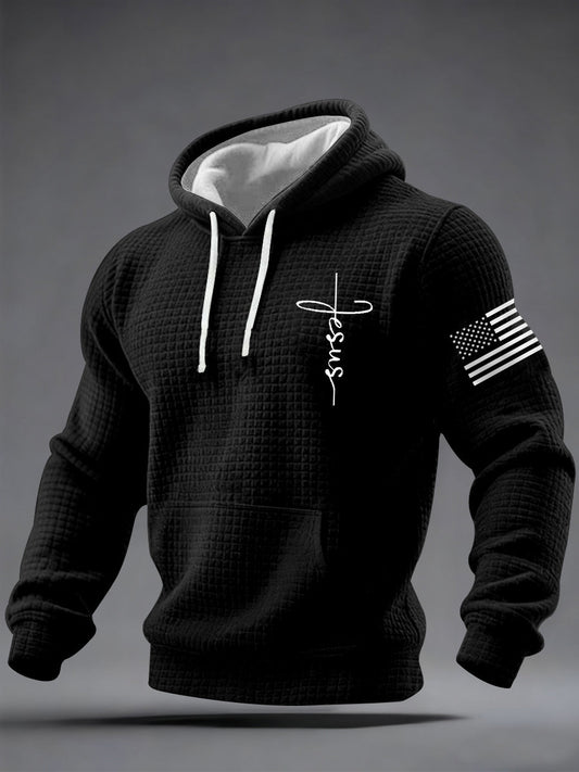 Men's Jesus The Way The Truth The Life Checkered Hoodie
