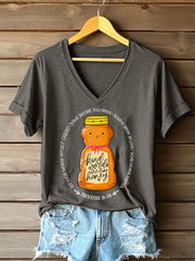 Women's 'Kind Words Are Like Honey' Printed Casual T-Shirt
