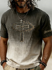 Men's Christian Jesus Cross Short Sleeve T-shirt