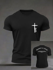 Men's Faith Print Casual T-Shirt