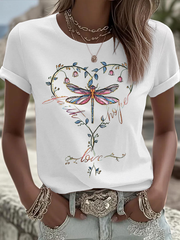 Women's Faith Hope Love Iron On Short Sleeve T-Shirt
