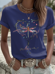 Women's Faith Hope Love Iron On Short Sleeve T-Shirt