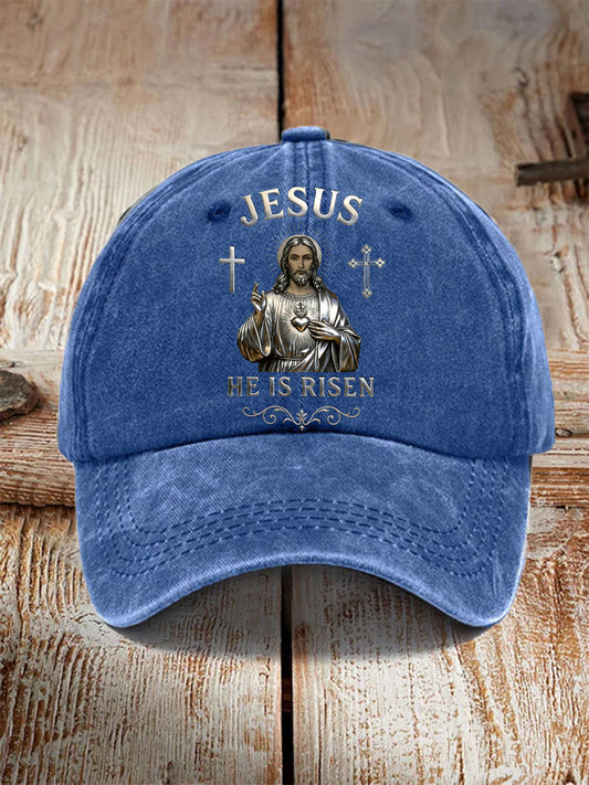 Unisex Jesus He Is Risen Print Hat
