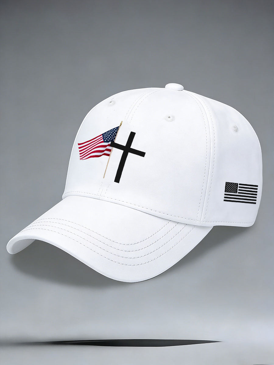 Christian cross faith flag unisex hats