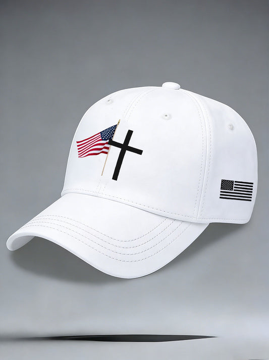 Christian cross faith flag unisex hats