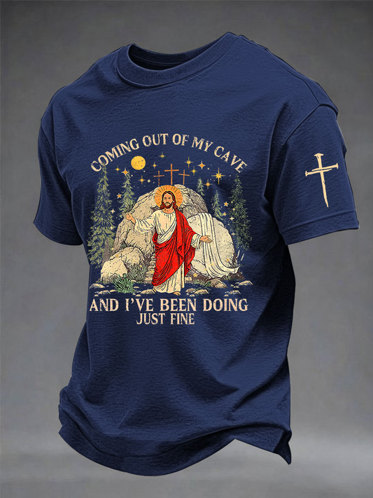 Men's Going Out Of My Cave And I've Been Doing Just Fine Short-sleeved T-shirt