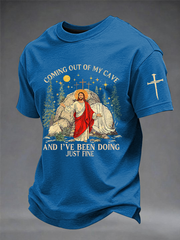 Men's Going Out Of My Cave And I've Been Doing Just Fine Short-sleeved T-shirt