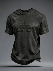 Men's 'He Is Risen' Printed Casual T-Shirt