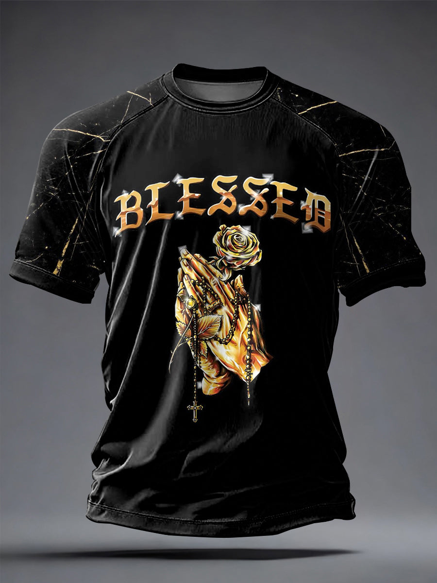 Men's Faith Printed Casual short sleeves t-shirt