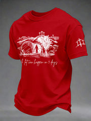 Men's 'A Lot Can Happen In Three Days' Printed Casual T-Shirt