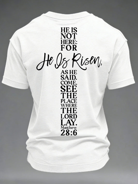 Men's A Lot Can Happen in 3 Days Embroidery Pattern Tee