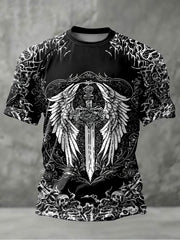 Men's Cross Print Casual T-Shirt