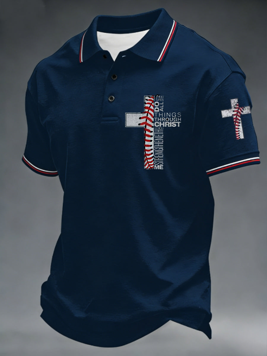 Men's I can do all things through him who gives me strength polo shirt