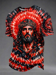 Men's Tie-Dye Jesus Short Sleeves T-shirt