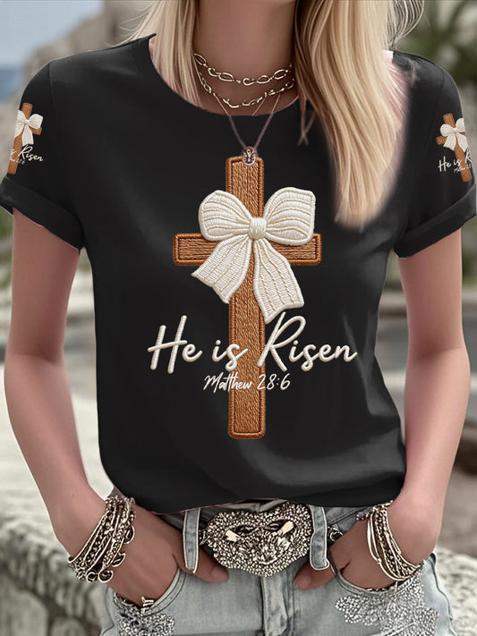 Women's He Is Risen Printed T-shirt
