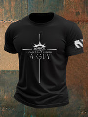 Men's 'I Can’t But I Know A Guy' Printed Casual T-Shirt
