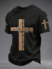 Men's Jesus The Way The Truth The Life Short Sleeves T-shirt