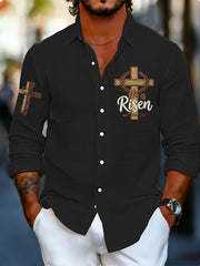 Men's He is Risen MATTHEW 28:6 Waffle Shirt