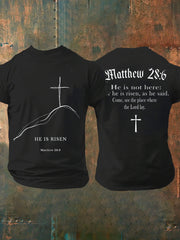 Men's He is Risen MATTHEW 28:6 Short Sleeves Tee
