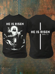 Men's He is Risen MATTHEW 28:6 Short Sleeves Tee
