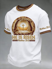 Men's He is Risen MATTHEW 28:6 Short Sleeves Tee