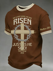 Men's He is Risen MATTHEW 28:6 Short Sleeves Tee