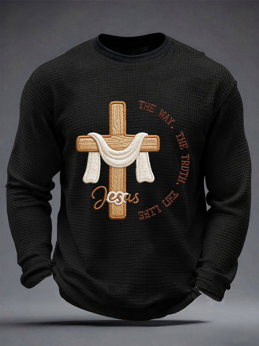 Men's Jesus Print Casual T-Shirt