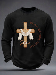 Men's Jesus Print Casual T-Shirt