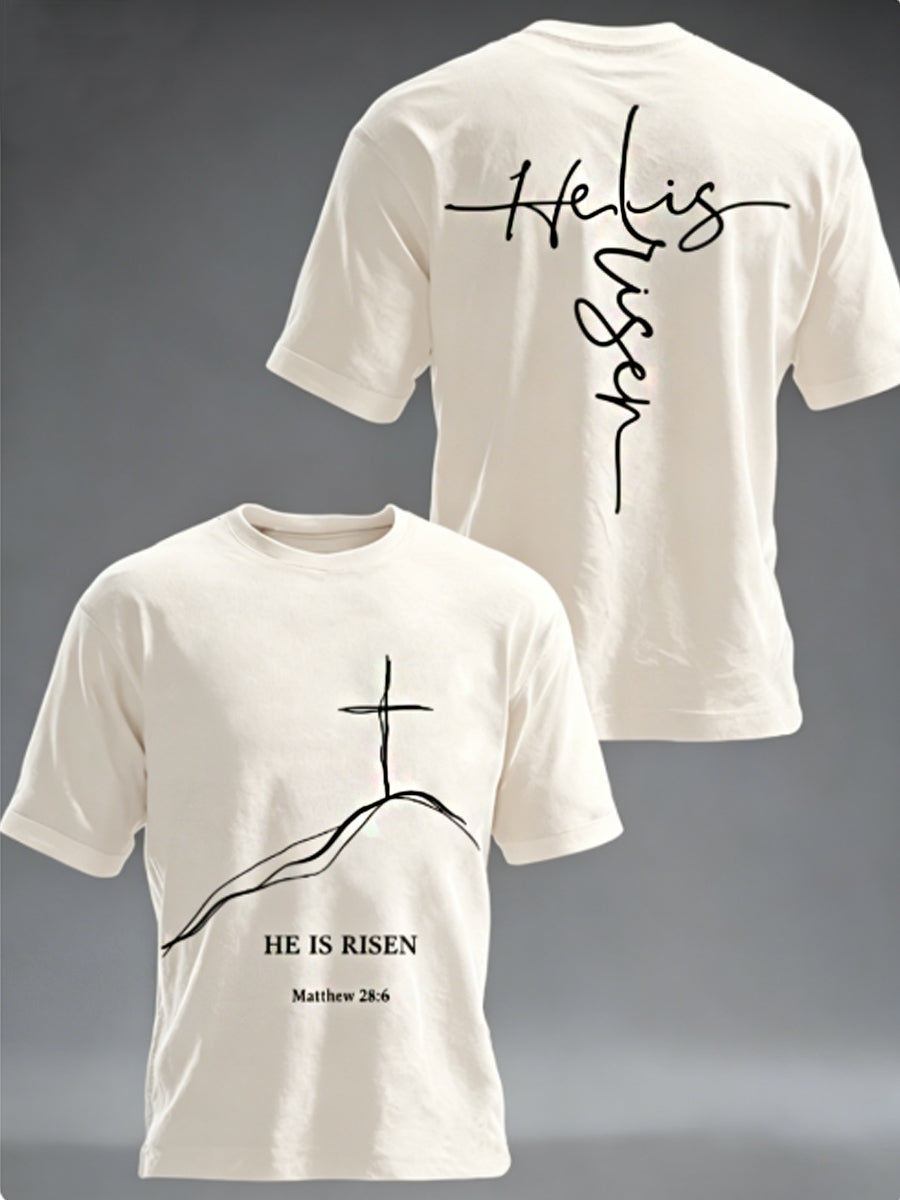 Men's He is Riser MATTHEW 28:6 Tee