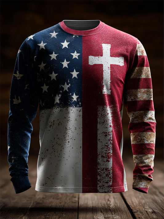Men's Faith Print Casual Top