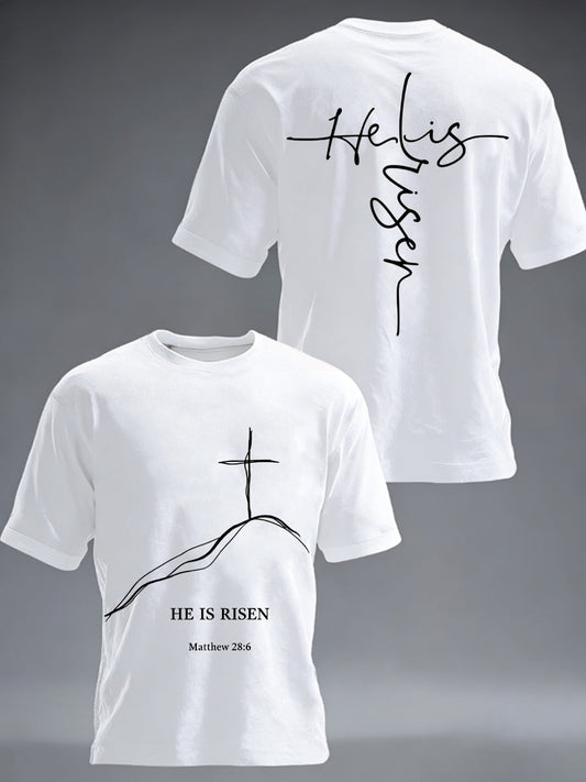 Men's He is Riser MATTHEW 28:6 Tee