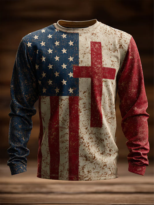 Men's Faith Print Casual Top