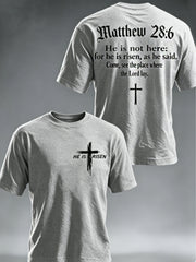 Men's He is Riser MATTHEW 28:6 Tee