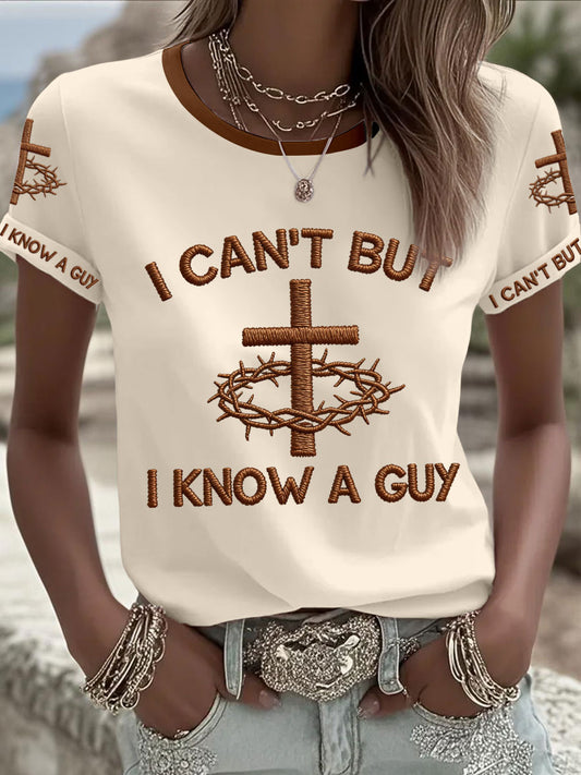 Women's 'I can't but I know a guy' T-shirts