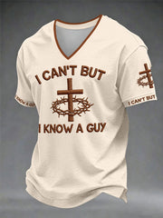 Men's 'I can't but I know a guy' V-neck T-shirts