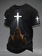 Men's Christian Cross Print Tee