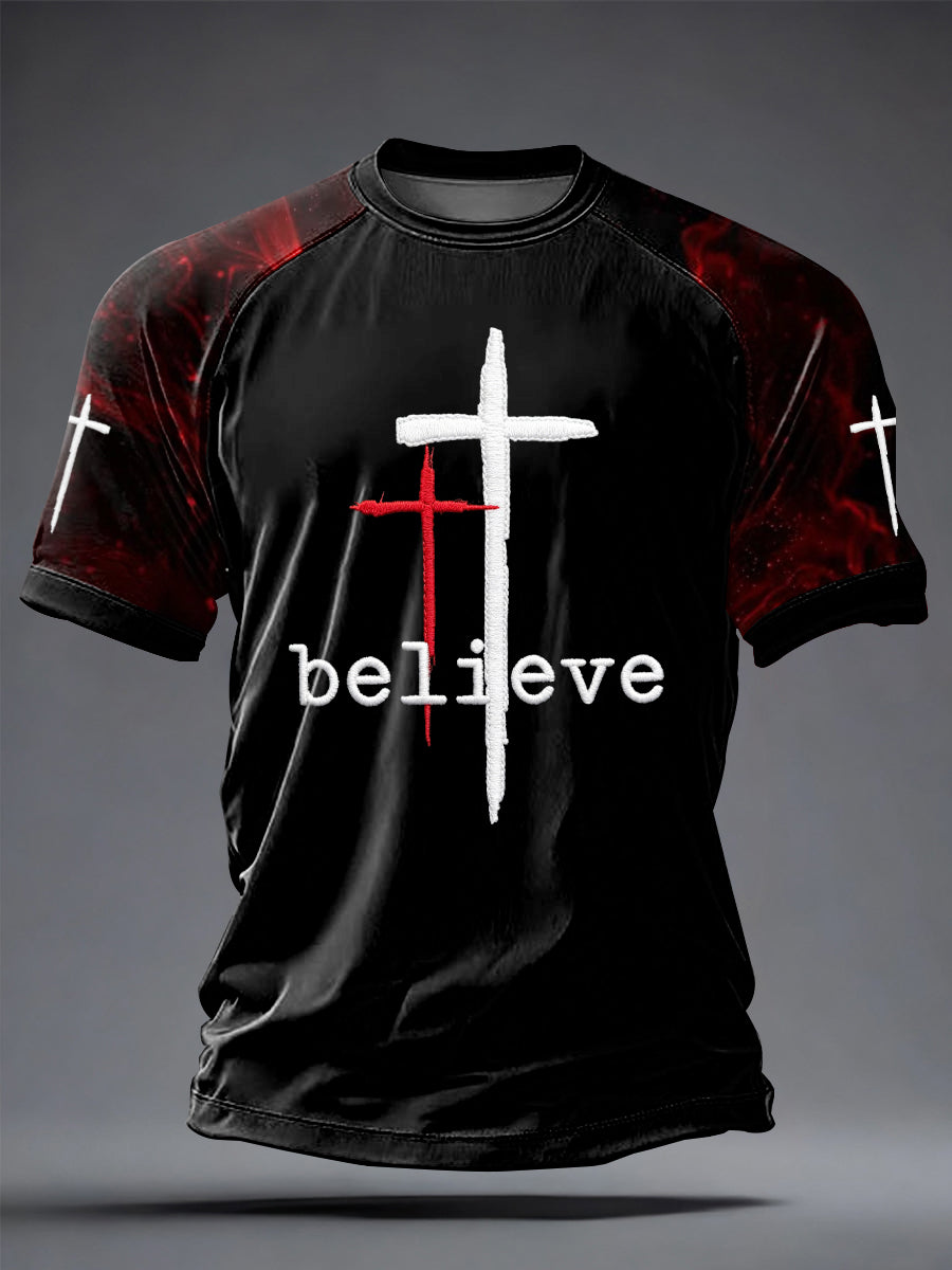 Men's Faith Printed Casual short sleeves t-shirt