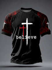 Men's Faith Printed Casual short sleeves t-shirt