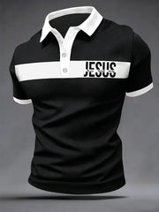 Men's Jesus Is The Way,The Truth,The Life Print Casual Polo