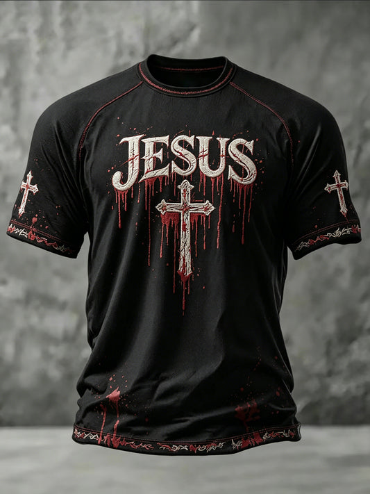 Men's Faith Printed Casual short sleeves t-shirt