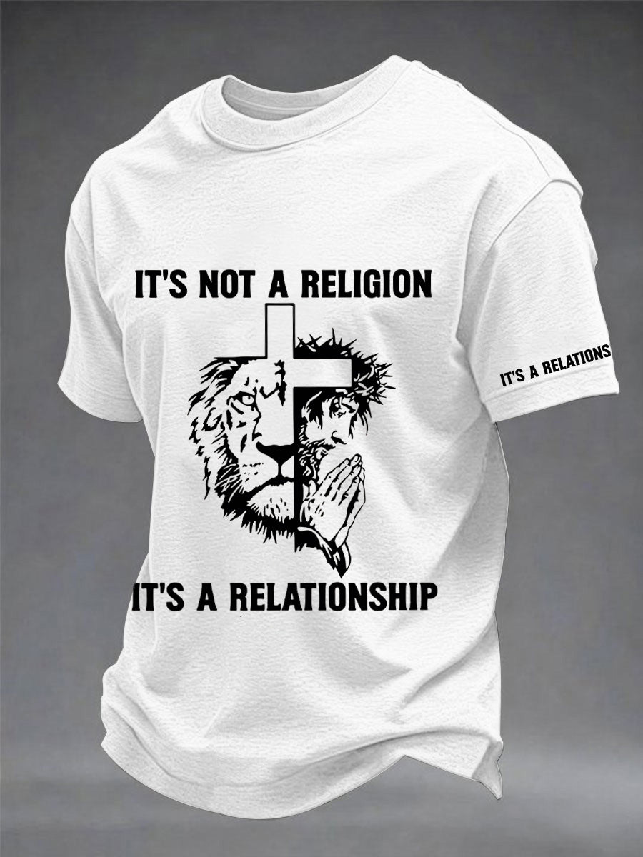 Men's It’s Not A Religion It's A Relationship Print Tee
