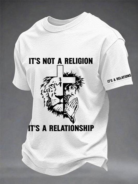 Men's It’s Not A Religion It's A Relationship Print Tee