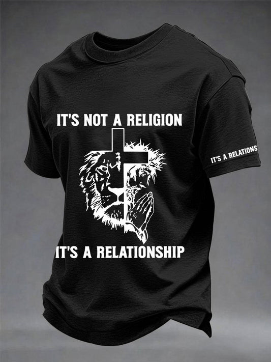 Men's It’s Not A Religion It's A Relationship Print Tee