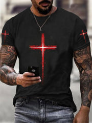 Men's Christian Cross Print Tee