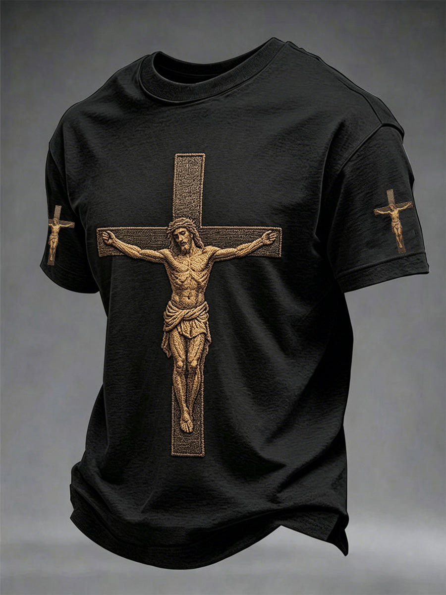 Men's Christian Cross Print Tee
