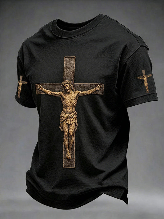 Men's Christian Cross Print Tee