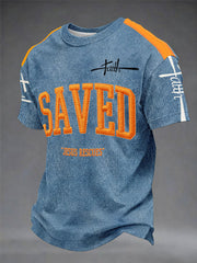 Vintage "Saved" Christian Men's / Unisex Casual T-Shirt