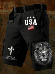 Men's Joshua 1:9 Christian Printed Shorts