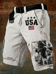 Men's Psalm 27:1 Faith Over Fear Christian Printed Shorts