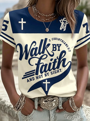 Women's Walk By Faith And Not By Sight Short-sleeved T-shirt